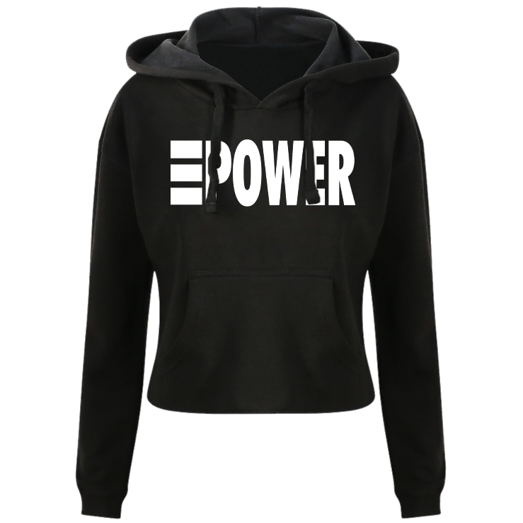 black crop top hoodie