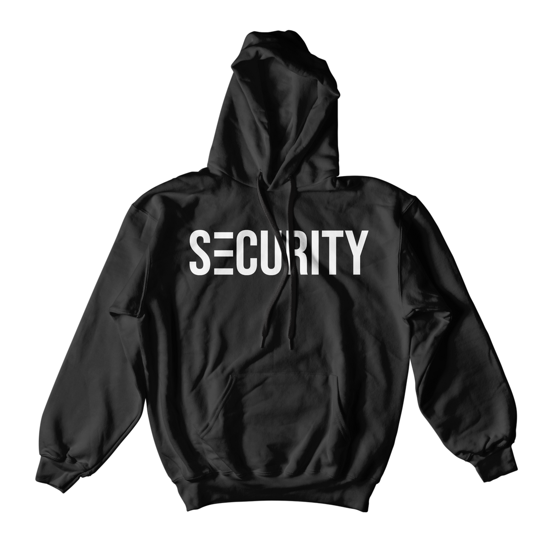black security work hoodie